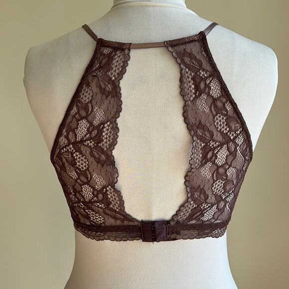 EUC Anthropologie Eberjey Plum Lace Bralette - Picture 3 of 4
